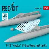 RES-RSU48-0198 1/48 Reskit F-22 600 gallons fuel tanks MMD Squadron