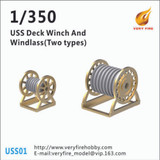 VFUSS01 1/350 Very Fire Scale USS Deck Winch and Windlass (2 Types, 30 Sets)  MMD Squadron