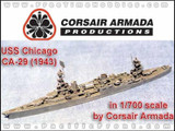 CAP7008 1/700 Corsair Armada USS Chicago CA-229 1943  MMD Squadron