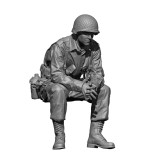 H3M48005 1/48 H3 Models WWII US Paratrooper Sitting - 3D Printed Figure  MMD Squadron