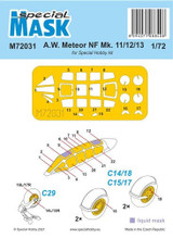 CMK-100-M72031 1/72 Special Hobby AW Meteor NF Mk.11/12/13 MASK  MMD Squadron