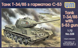UM-328 1/72 Uni Model Soviet tank T-34/85 (with S-53 gun)  MMD Squadron