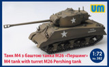 UM-382 1/72 Uni Model M4 tank with turret M26 Pershing tank  MMD Squadron