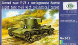 UMMT-361 1/72 Uni Model Soviet light tank T-26-4 (with cylindrical turret)  MMD Squadron