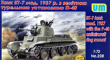 UM-238 1/72 Uni Model BT-7 tank mod.1937 with the P-40  MMD Squadron