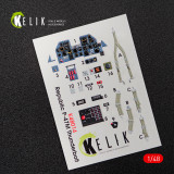 RES-K48014 1/48 Kelik P-47M Thunderbolt interior 3D decals for Tamiya kit  MMD Squadron