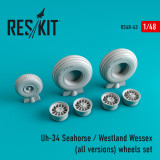 RES-RS48-0043 1/48 Reskit Uh-34 Seahorse / Westland Wessex  (all versions) wheels set  MMD Squadron