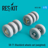 RES-RS72-0355 1/72 Reskit SR-71 Blackbird wheels set (weighted)  MMD Squadron