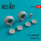 RES-RS48-0012 1/48 Reskit North American P-51 MUSTANG wheels set  MMD Squadron