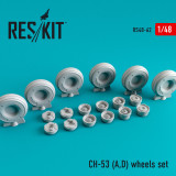 RES-RS48-0062 1/48 Reskit CH-53 (A,D) wheels set  MMD Squadron