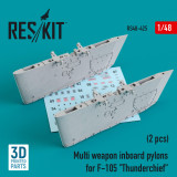 RES-RS48-0425 1/48 Reskit Multi weapon inboard pylons for F-105 Thunderchief (2 pcs) (3D Printing)  MMD Squadron