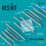 RES-RS72-0436 1/72 Reskit Pylons for Rafale type 1  MMD Squadron