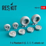 RES-RS48-0065 1/48 Reskit F-4 Phantom II (C, D, E, F) wheels set  MMD Squadron