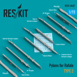 RES-RS72-0437 1/72 Reskit Pylons for Rafale type 2  MMD Squadron