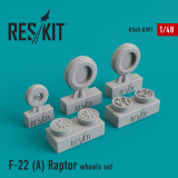 RES-RS48-0091 1/48 Reskit F-22A Raptor wheels set  MMD Squadron
