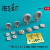 RES-RS48-0071 1/48 Reskit North American F-100 Super Sabre wheels set  MMD Squadron