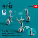 RES-RSU48-0260 1/48 Reskit F-14 (D) Tomcat landing gears with weighted wheels set for AMK kit (Resin & 3D Printing)  MMD Squadron