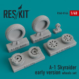 RES-RS48-0166 1/48 Reskit A-1 Skyraider early version wheels set  MMD Squadron