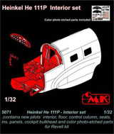 CMK-129-5071 1/32 CMK Heinkel He 111P - Interior set for REV  129-5071 MMD Squadron