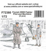 CMK-129-F72380 1/72 CMK Finnish WWII Fighter Pilot and Mechanic  129-F72380 MMD Squadron