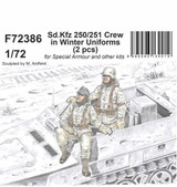 CMK-129-F72386 1/72 CMK Sd.Kfz 250/251 Crew in Winter Uniforms  129-F72386 MMD Squadron