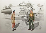 CMK-129-F72387 1/72 CMK IAF Mirage IIICJ Pilot & Female Ground Crew 129-F72387 MMD Squadron