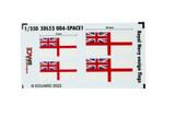 EDU3DL53004 1/350 Eduard Royal Navy ensign flags Space 3DL53004 MMD Squadron