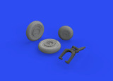 EDU648622 1/48 Eduard Brassin MiG-15 wheels for Bronco / Hobby 2000 648622 MMD Squadron