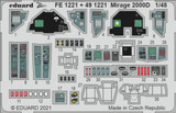 EDUFE1221 1/48 Eduard Mirage 2000D for Kinetic FE1221 MMD Squadron