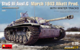 MIN35367 1/35 Miniart StuG III Ausf. G  March 1943 Alkett Prod  w/Winter Tracks.  Interior Kit  MMD Squadron