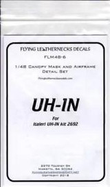 FLN-M48-06 1/48 Flying Leathernecks UH-1N Canopy Mask for ltaleri  MMD Squadron FLN-M48-06 1/48 Flying Leathernecks UH-1N Canopy Mask for ltaleri  MMD Squadron