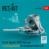 RES-RSU48-0324 1/48 Reskit  AH-64 Apache M230 chain gun (in parking position) for Hasegawa/Academy kit (3D printing)  MMD Squadron