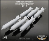 FLN-48-8104 1/48 Flying Leathernecks SUU-30B/B Cluster Bomb Dispenser  MMD Squadron FLN-48-8104 1/48 Flying Leathernecks SUU-30B/B Cluster Bomb Dispenser  MMD Squadron