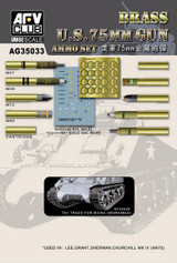 AFVAG35033 1/35 AFV Club US 75mm Howitzer Brass Ammo  MMD Squadron