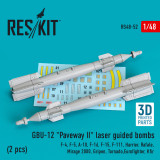 RES-RS48-0052 1/48 GBU 12 Bomb (2 pcs)  MMD Squadron