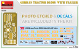 MIN38038 1/35 Miniart German Tractor D8506 with Trailer  MMD Squadron