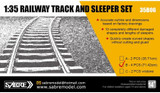 SAB35B06-B 1/35 Sabre Model RAILWAY TRACK AND SLEEPER SET (4 PCS Length 71.42 cm)  MMD Squadron