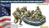 GEK-35GM0060 1/35 Gecko Models US Navy Seals Team In Action Circa 90s (w-Combat Rubber Raiding Craft)  MMD Squadron
