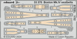 EDU33370 1/32 Eduard Boston Mk.IV seatbelts STEEL Zoom set - PREORDER  MMD Squadron