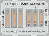 EDUFE1003 1/48 Eduard B5N2 seatbelts STEEL for HASEGAWA FE1003 MMD Squadron