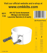 CMK-129-6011 1/35 CMK AH-1G Turret Armament - Minigun and Grenade Launcher Bar  MMD Squadron