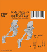 CMK-129-P32001 1/32 CMK Hawker Hurricane Gun Sight Mk.II Type (2 pcs.)  MMD Squadron