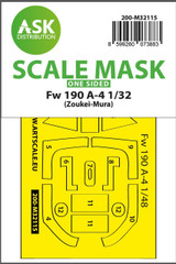 ASKM32115 1/32 Artscale  Fw 190A-4 one-sided express fit mask for Zoukei-Mura  MMD Squadron