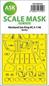 ASKM48300 1/48 Artscale  Westland Sea King HC.4 one-sided express fit mask for Airfix  MMD Squadron ASKM48300 1/48 Artscale  Westland Sea King HC.4 one-sided express fit mask for Airfix  MMD Squadron