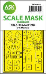 ASKM48302 1/48 Artscale  PBJ-1J Mitchell one-sided express fit mask for HK Models  MMD Squadron ASKM48302 1/48 Artscale  PBJ-1J Mitchell one-sided express fit mask for HK Models  MMD Squadron