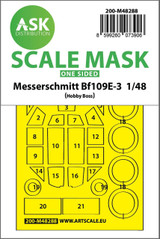 ASKM48288 1/48 Artscale  Bf 109E-3 one-sided express fit mask for Hobby Boss  MMD Squadron ASKM48288 1/48 Artscale  Bf 109E-3 one-sided express fit mask for Hobby Boss  MMD Squadron