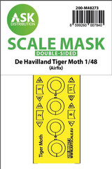 ASKM48273 1/48 Artscale  De Havilland Tiger Moth double-sided express fit  mask for Airfix  MMD Squadron