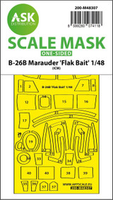 ASKM48307 1/48 Artscale  B-26B Marauder "Flak Bait" one-sided express fit mask for ICM  MMD Squadron ASKM48307 1/48 Artscale  B-26B Marauder "Flak Bait" one-sided express fit mask for ICM  MMD Squadron