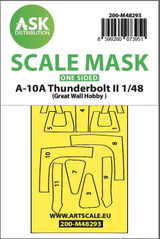 ASKM48293 1/48 Artscale  A-10A Thunderbolt II one-sided express fit mask for GWH  MMD Squadron ASKM48293 1/48 Artscale  A-10A Thunderbolt II one-sided express fit mask for GWH  MMD Squadron
