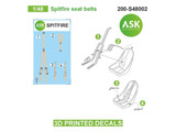 ASKS48002 1/48 Art Scale  Spitfire seat belts - 3D 3Ded decals by ASK  MMD Squadron ASKS48002 1/48 Art Scale  Spitfire seat belts - 3D 3Ded decals by ASK  MMD Squadron